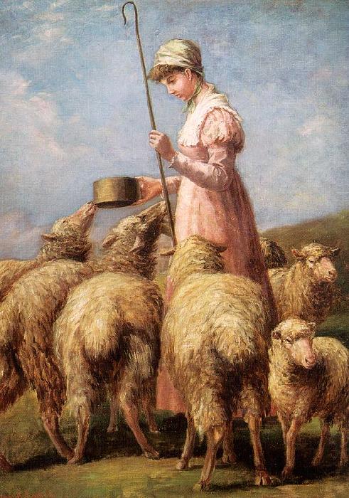 Anna Chamberlain Freeland Shepherdess oil painting picture